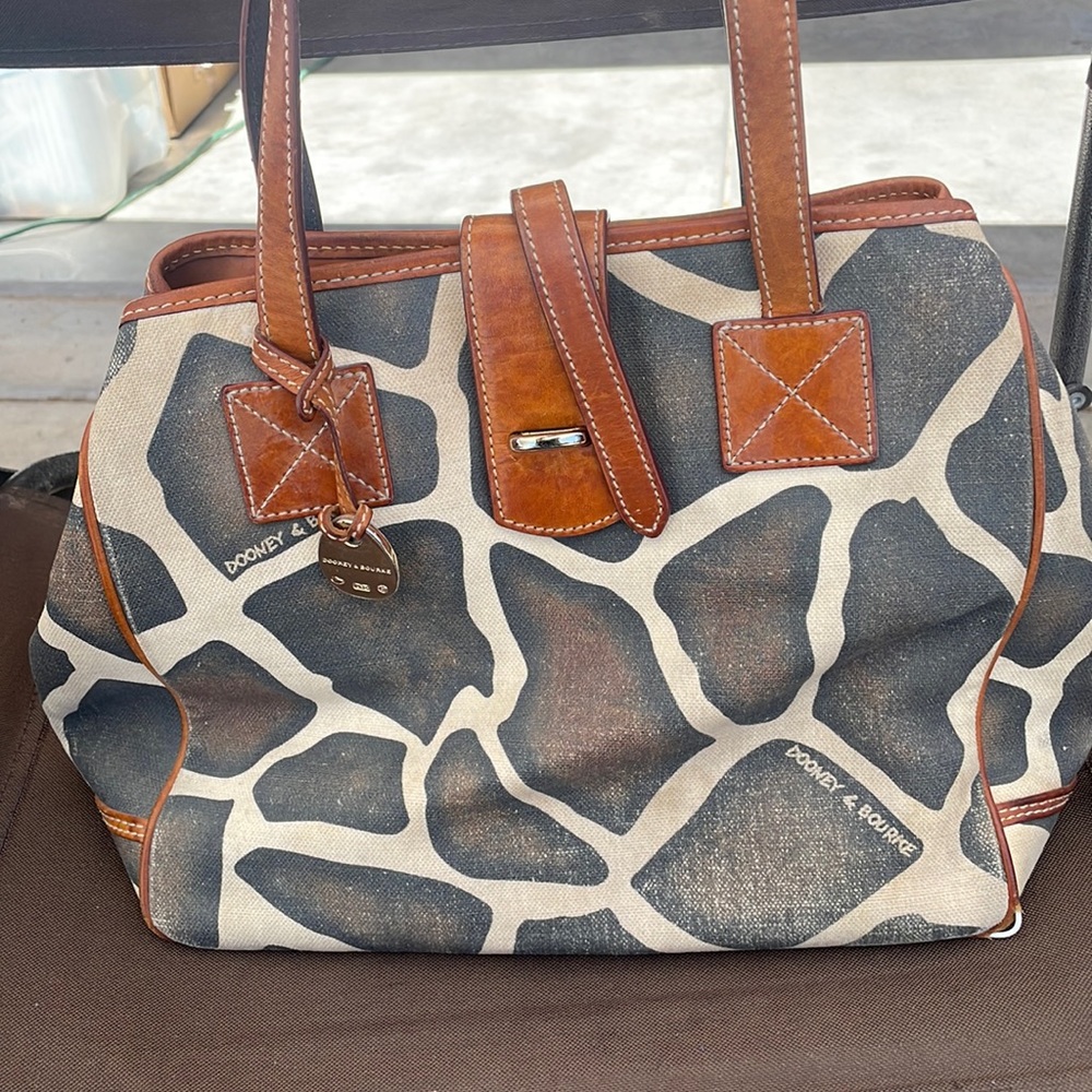 Giraffe print Dooney and Bourke